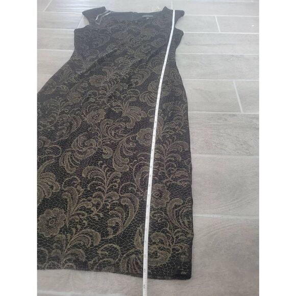Connected Apparel Dress Black and Gold Size 12 - Picture 6 of 7